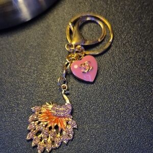 Elegant Pink and Gold Key Holder #24